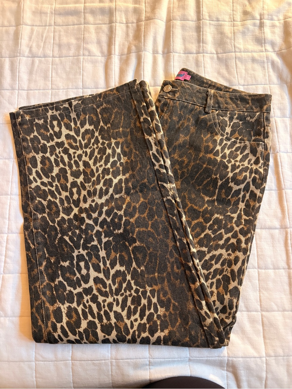 Edikted Women’s Leopard Print Denim Jeans